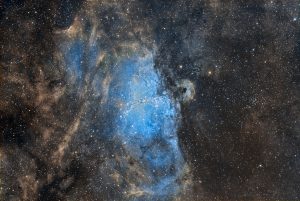 Juillet 2025, M16, 10h de poses cumuléesLunette APO127, zwo2600mm, Filtres HSO