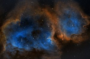 Déc 2025, Nébuleuse de l'âme, Lunette APO 127, Cam Zwo2600MM, filtres S H O, 20 x 5min dans chaque filtre, Traitement PixInSight,  François_Manu