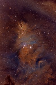 Sapin de Noêl, NGC2264
6h20 de poses cumulées en S H O
Lunette APO127, cam zwo2600MM
Décembre 2025