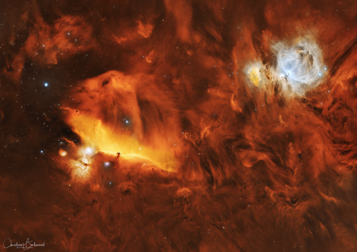 2025_Fresque_Orion4tuiles_40x180s_05-06022025_fb Filtre Antlia  ALP-T Ha/OIII , Ultra RVB ⏱ :  180x180s + 40x60s : ZWO Asiair Plus : Askar FRA600 f/3.9 : ZWO ASI6200Mc Pro à -10° : iOptron GEM45 : Siril - PixInsight - Photoshop  : Env. Lyon - Drôme : Bortle 5.8 - 3 : 16-23-24/01/25 - 05/02/25